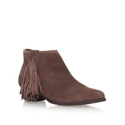 Miss KG Brown 'Sassy' flat ankle boots